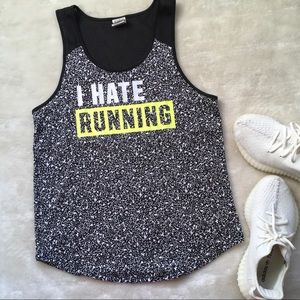 VS PINK “I Hate Running” Workout Tank Top
